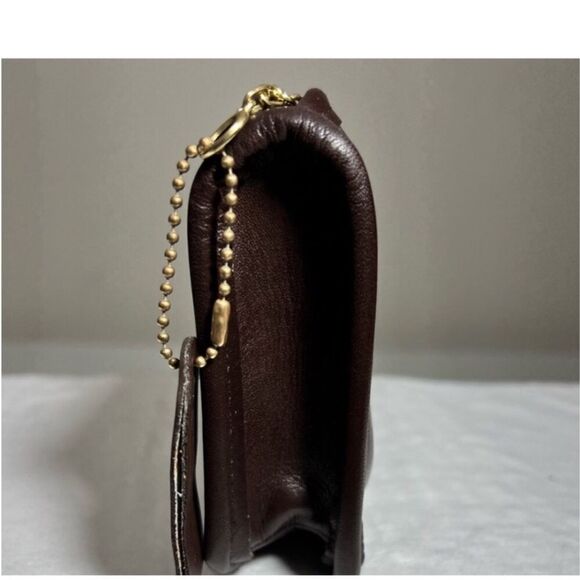 Coach 7165 Brown Mahogany Vintage Chunky Makeup Case Original Hang Tag And Chain - Picture 5 of 12